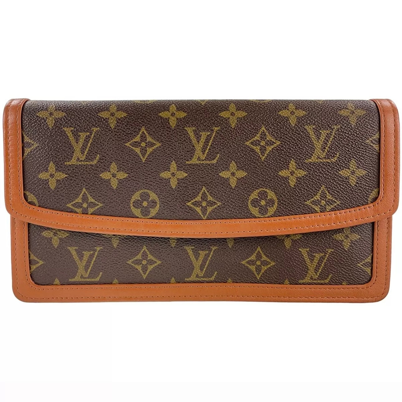 Louis Vuitton Monogram Pochette Dam PM Leather Brown Clutch bag