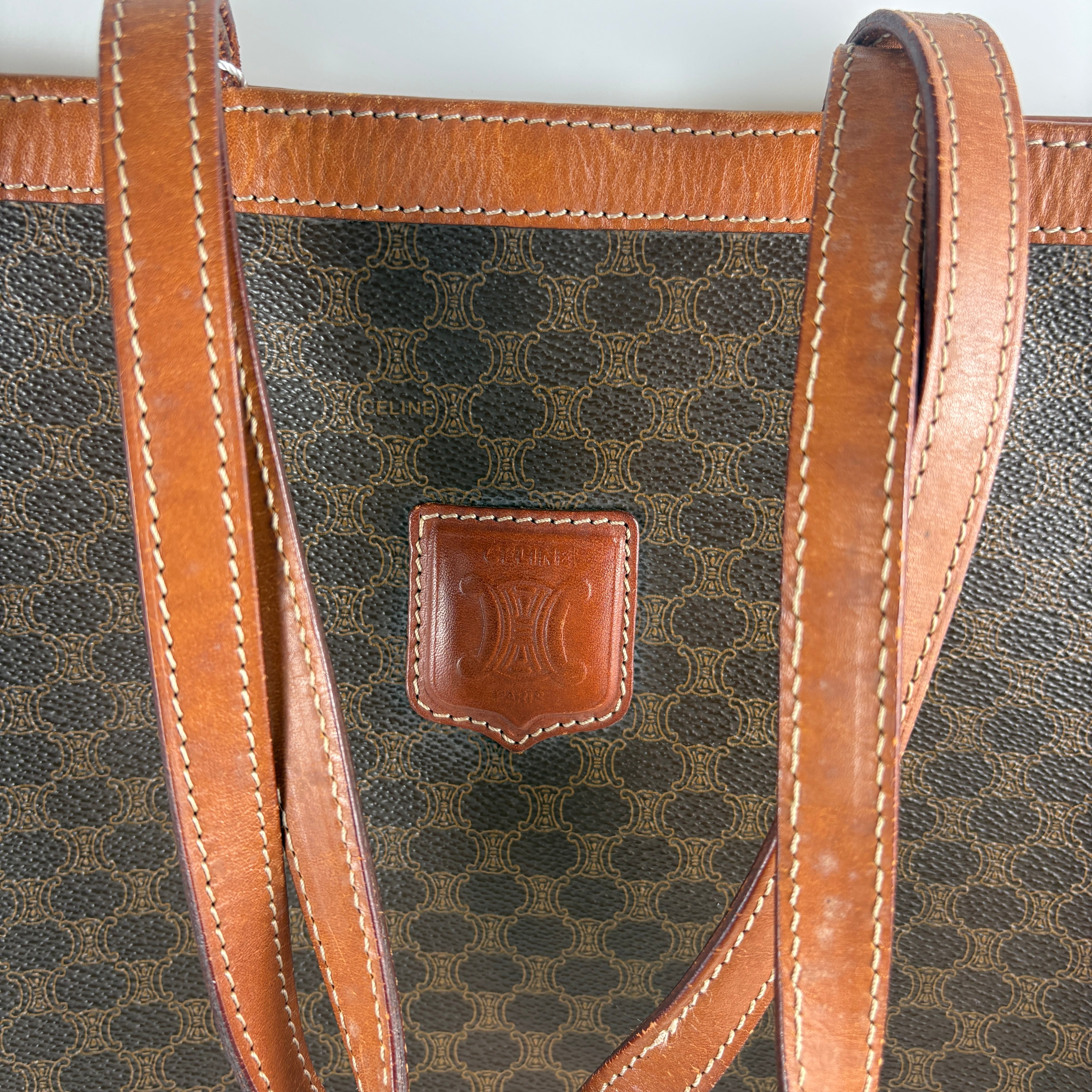 Celine Macadam tote bag- brown