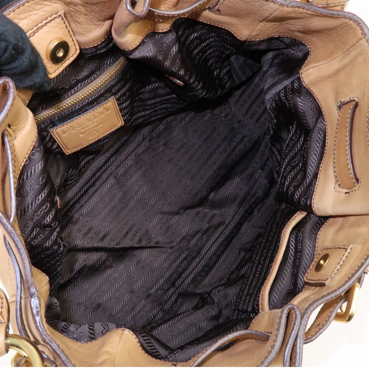 Prada Leather One Shoulder Bag - Brown, Leather