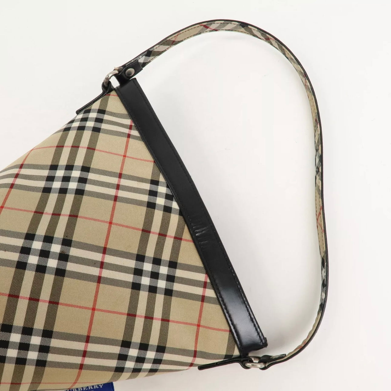 Burberry Canvas Leather Nova Check Shoulder Bag