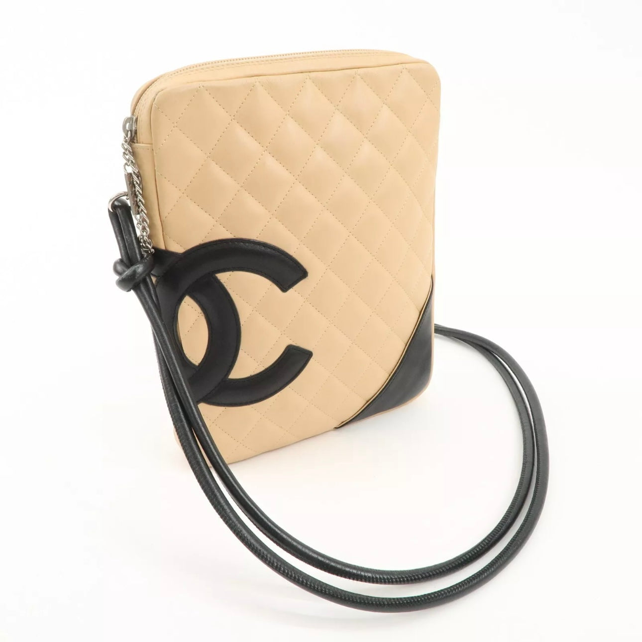 CHANEL Cambon Line Lambskin Shoulder Bag