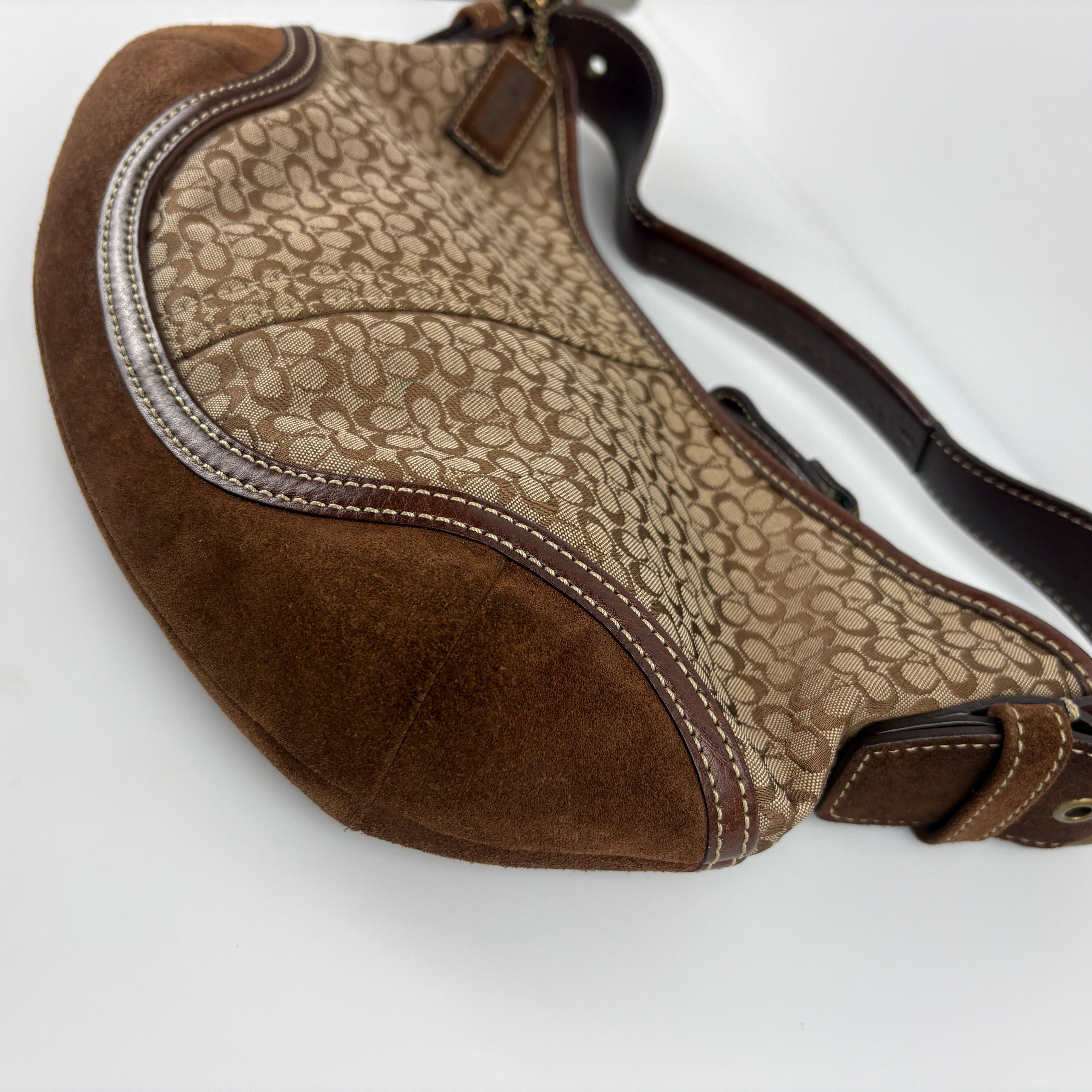 Coach Signature Suede Bag