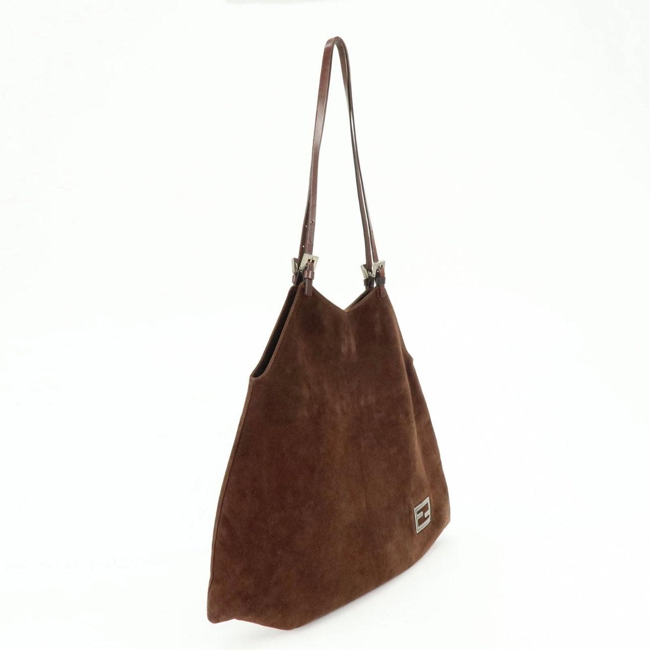 FENDI Suede Tote Shoulder Bag