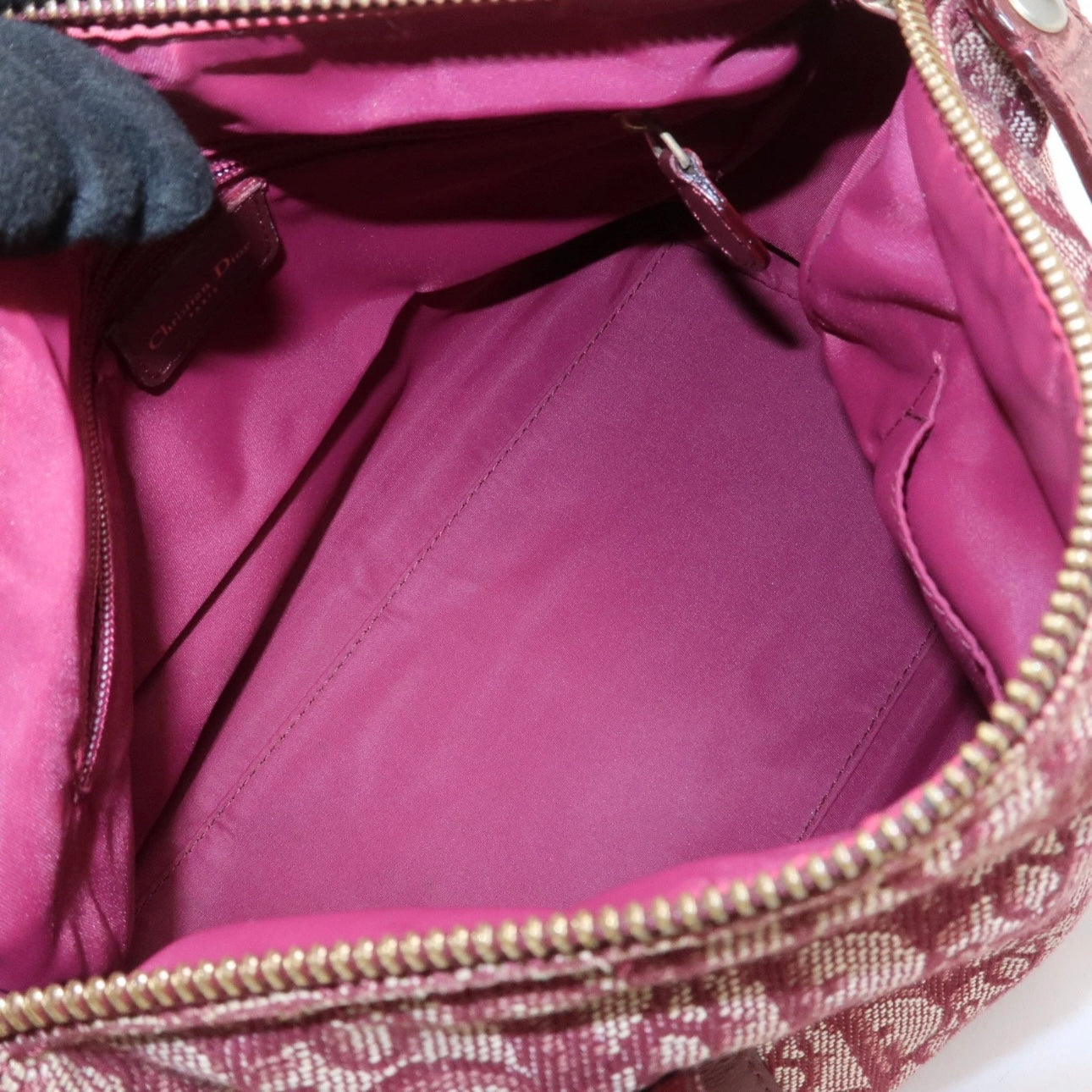 DIOR TROTTER BOSTON BURGUNDY BAG