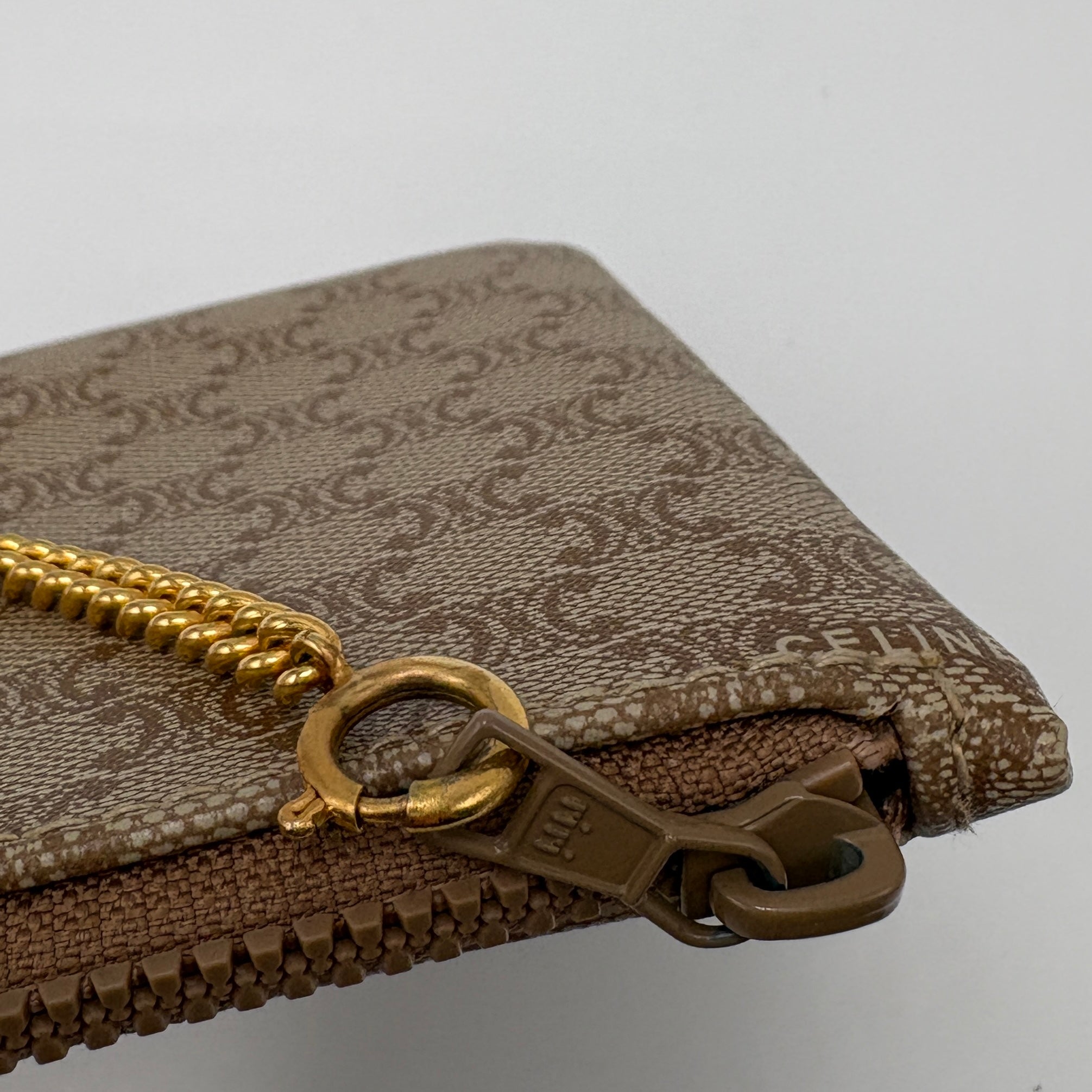 Celine Macadam Leather Chain Pouch