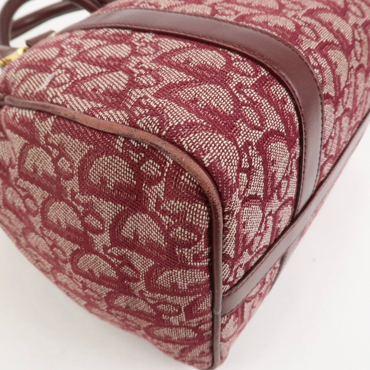 DIOR TROTTER BOSTON BURGUNDY BAG
