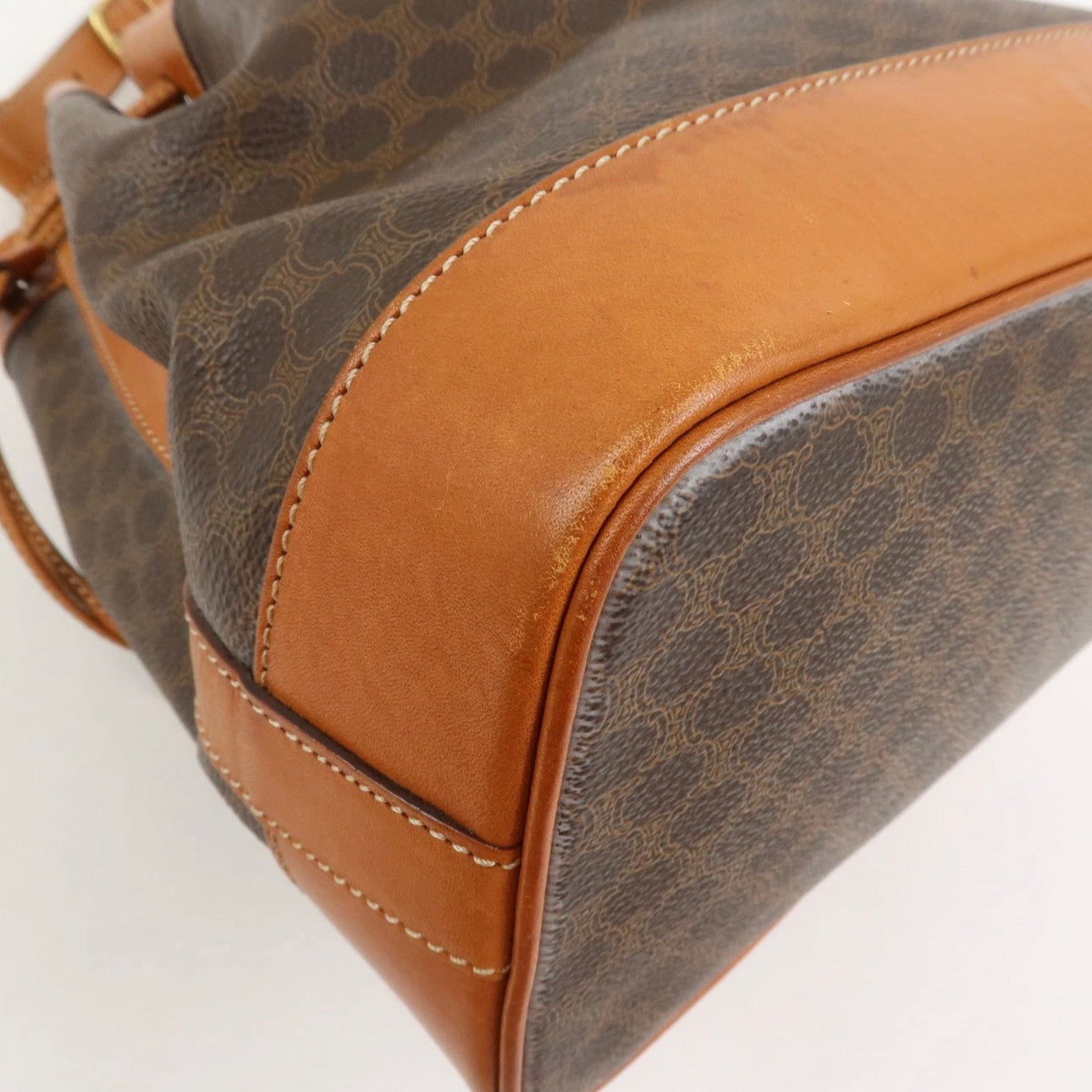 CELINE Macadam Bucket Drawstring Shoulder Bag