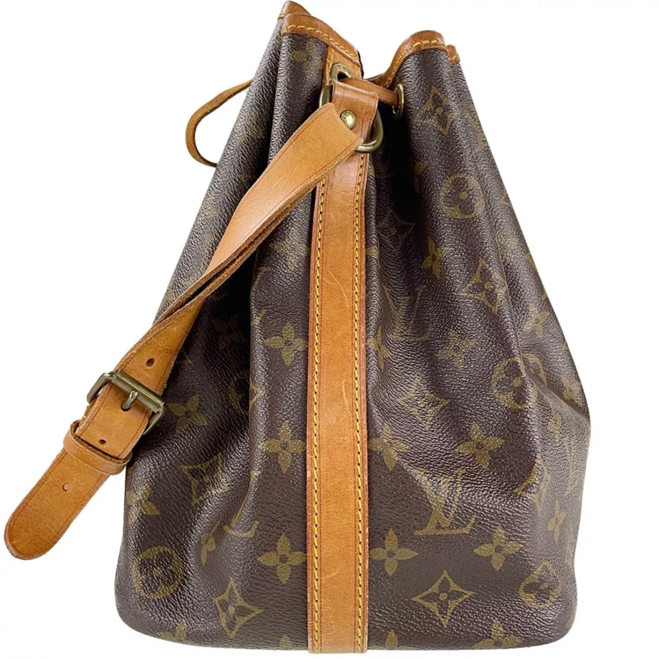 Monogram Petit Noe Leather Fabric Shoulder bag