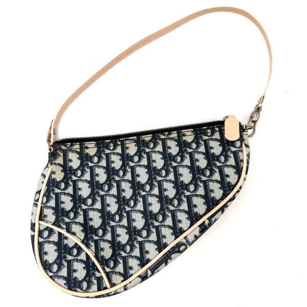 Dior Trotter Saddle Blue Shoulder Bag
