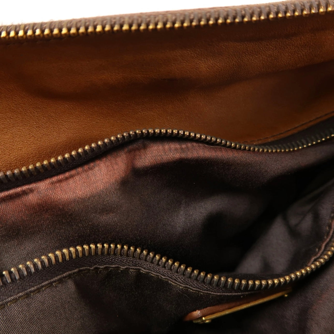 Miu Miu GHW 2 Way Shoulder Bag Calfskin Leather Brown
