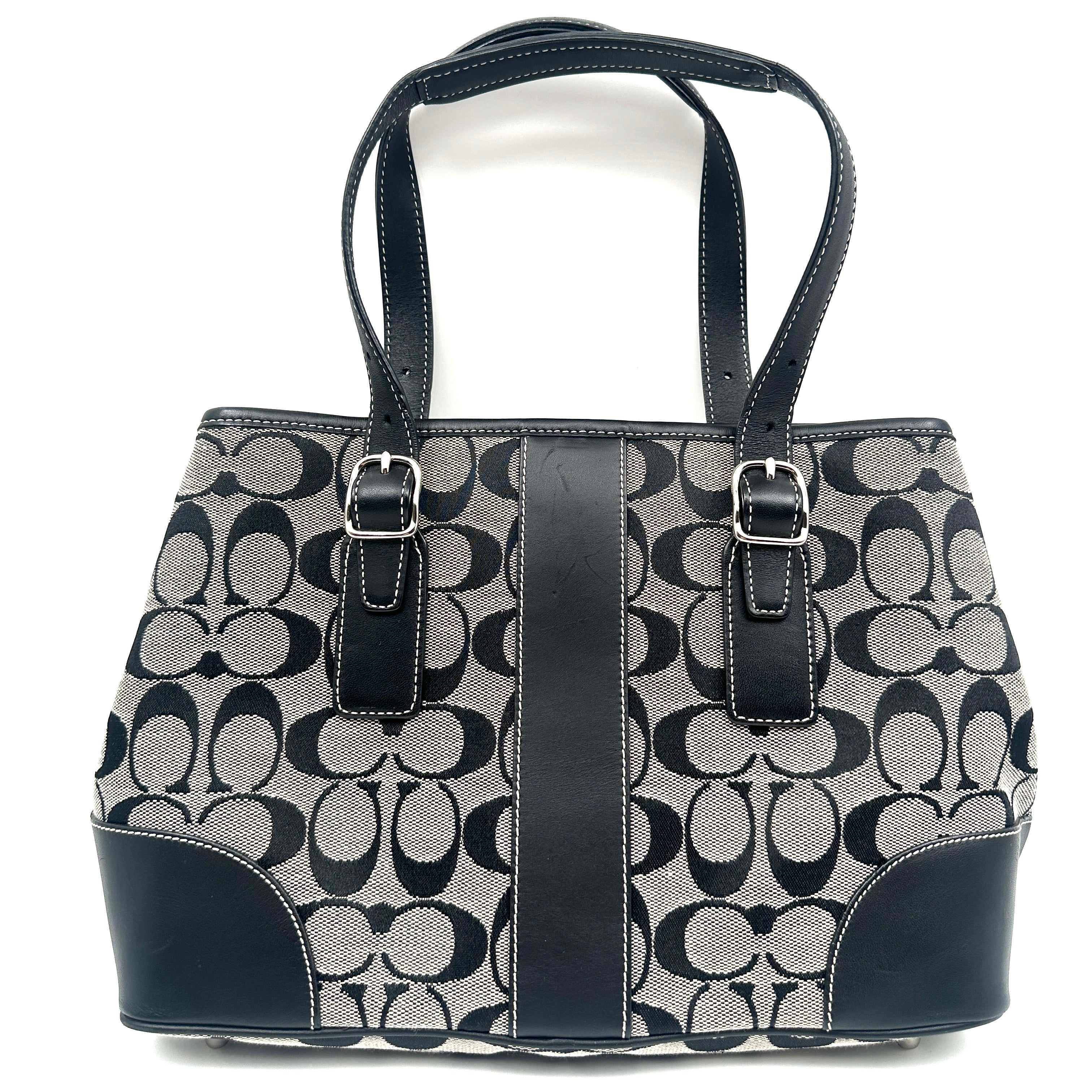 Signature Handbag Black Canvas/Leather