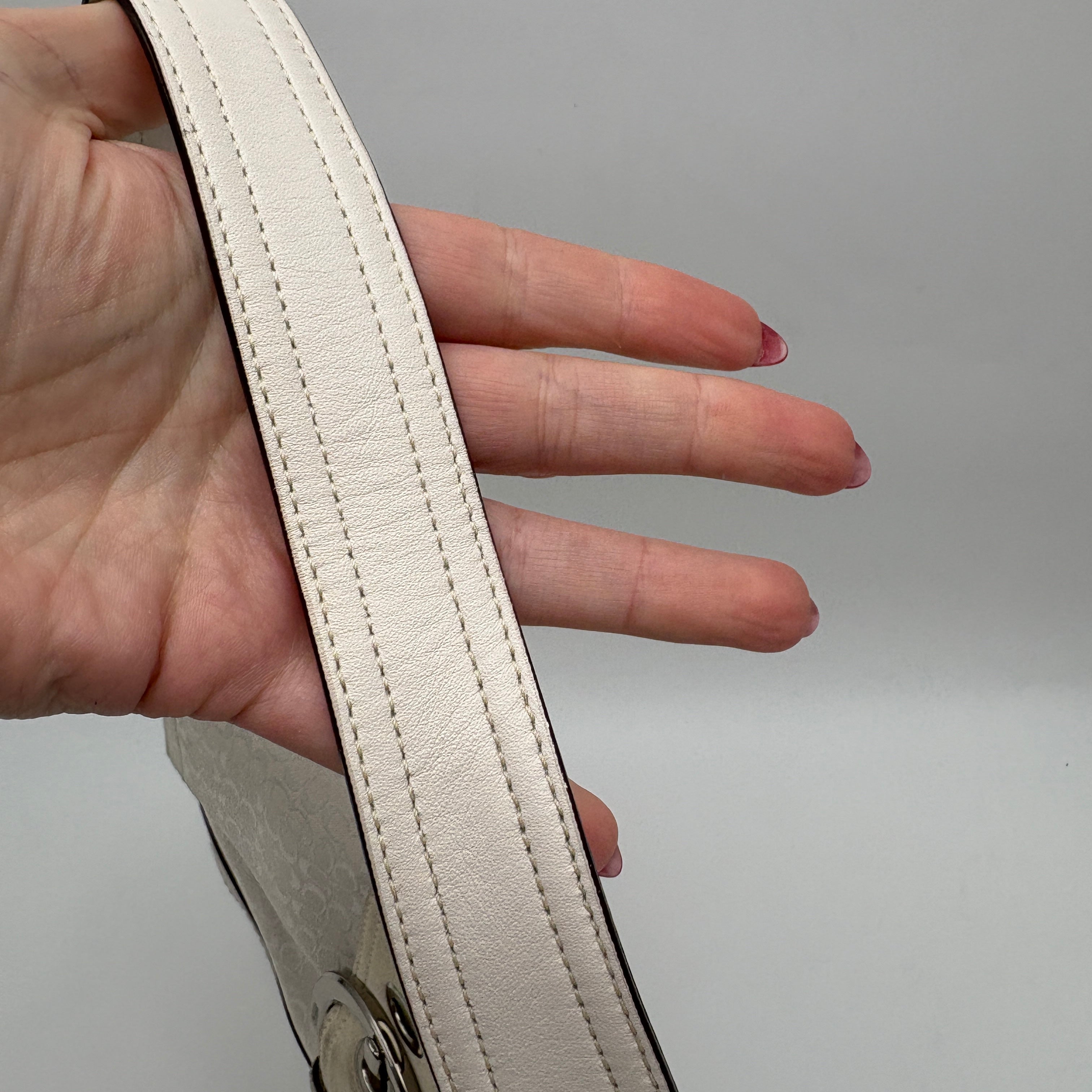 Coach Signature White Shoulder Bag