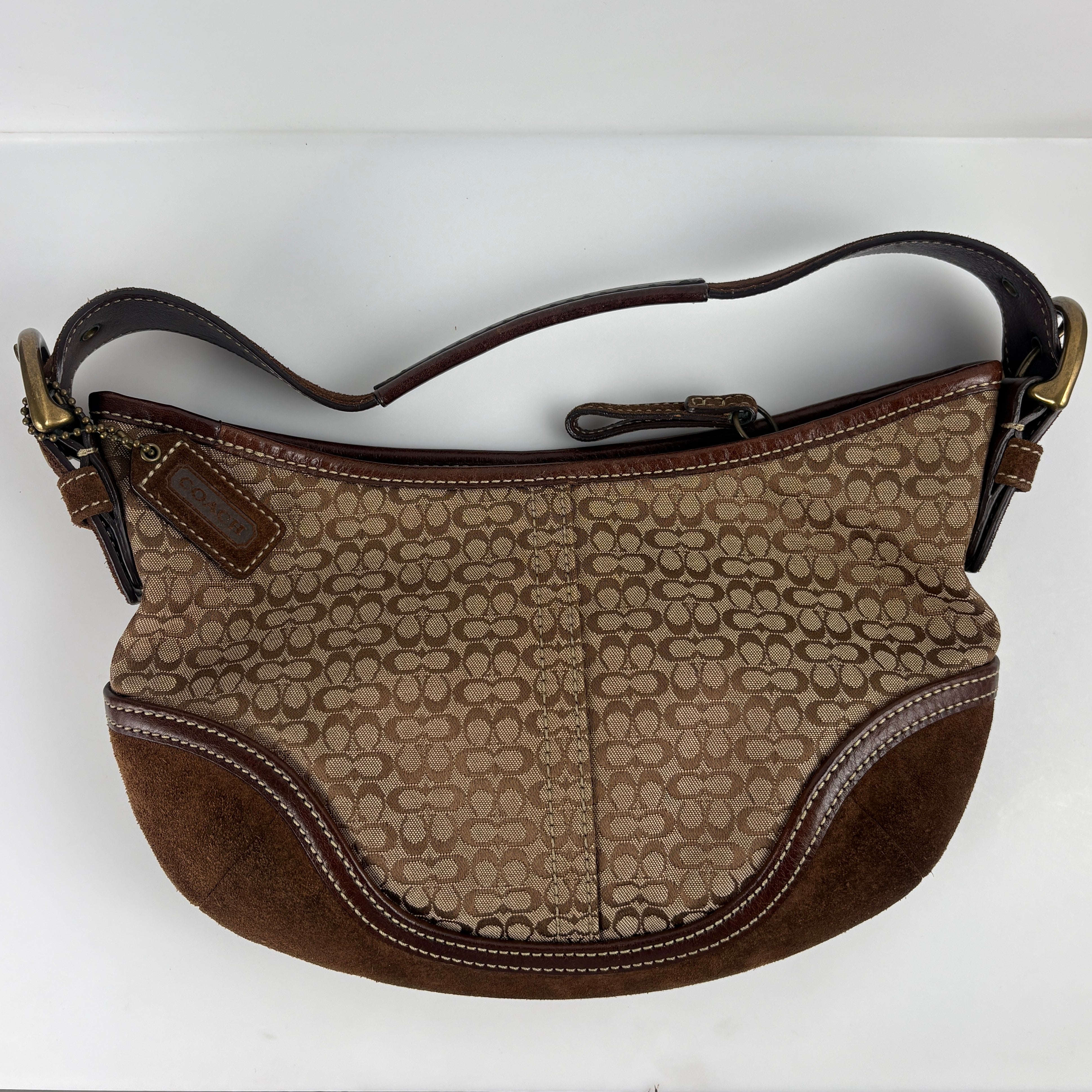 Coach Signature Suede Bag