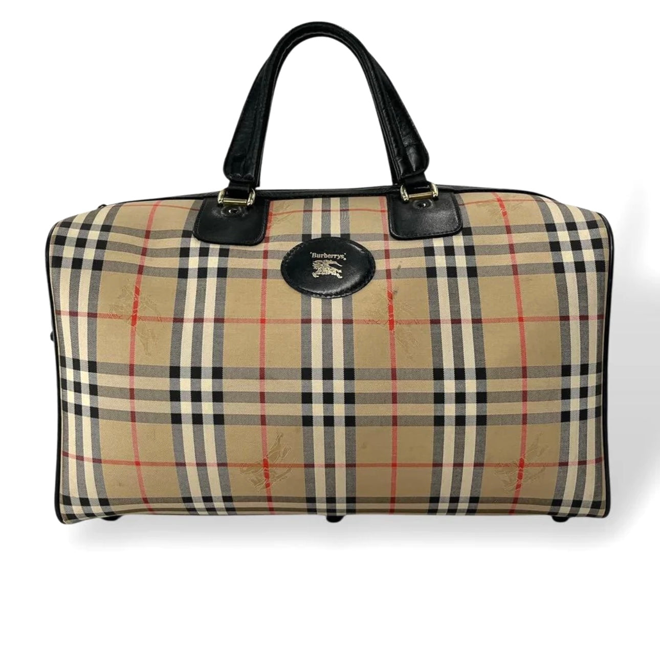 Burberry Boston Bag - Beige, Nylon