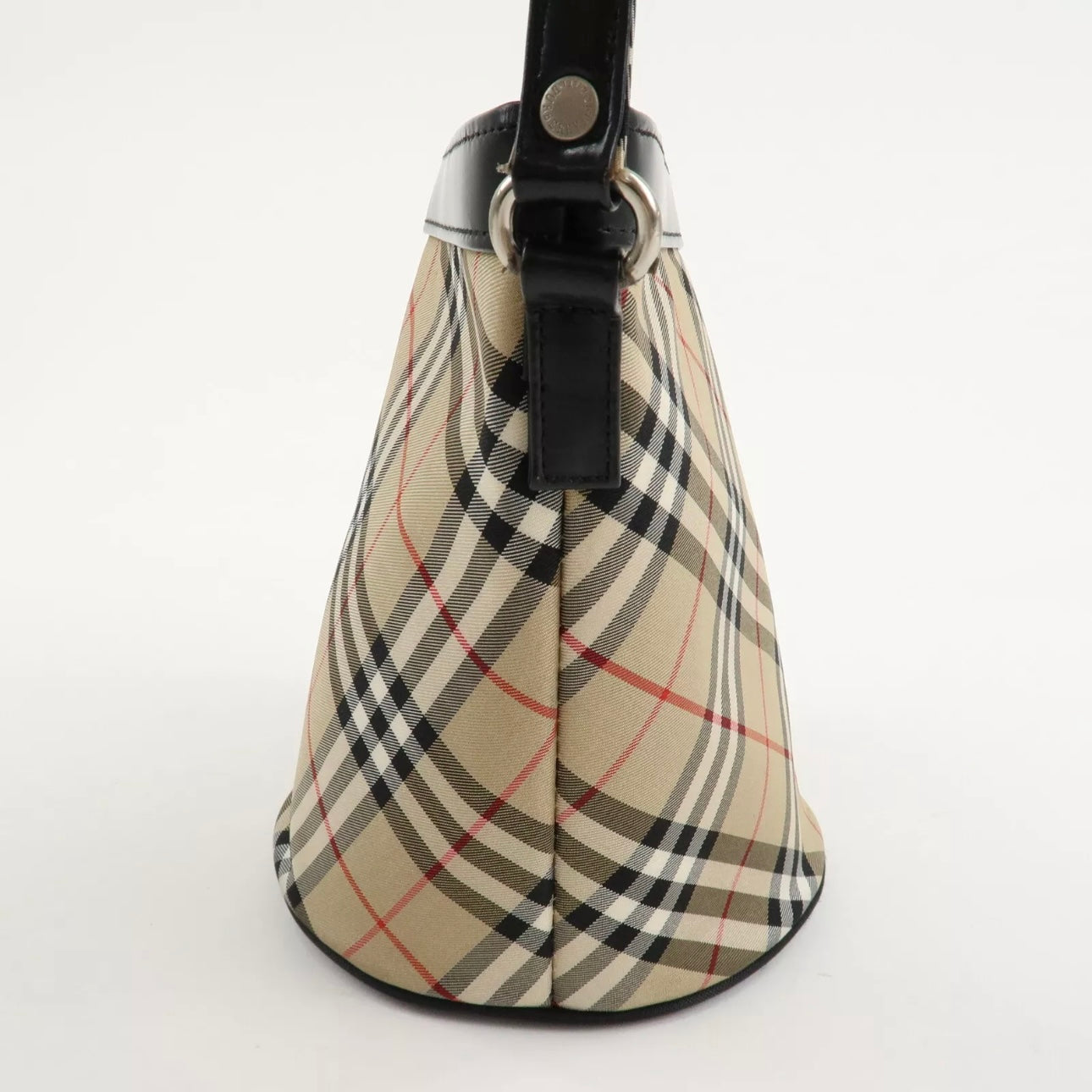 Burberry Canvas Leather Nova Check Shoulder Bag