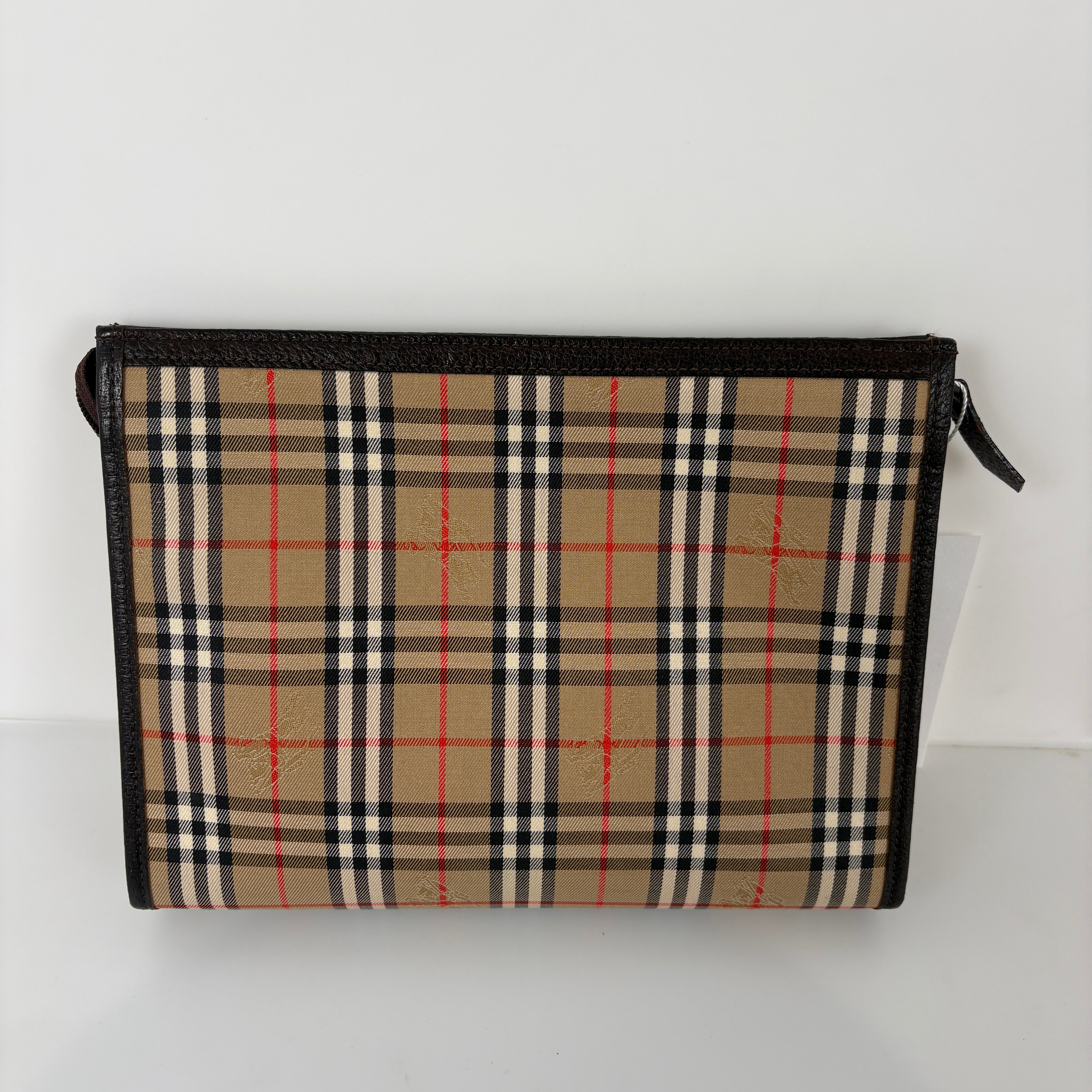 Burberry Nova Check Clutch - Beige, Canvas