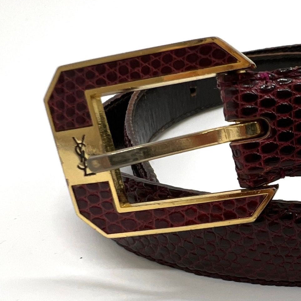Yves Saint Laurent Vintage Burgundy Belt