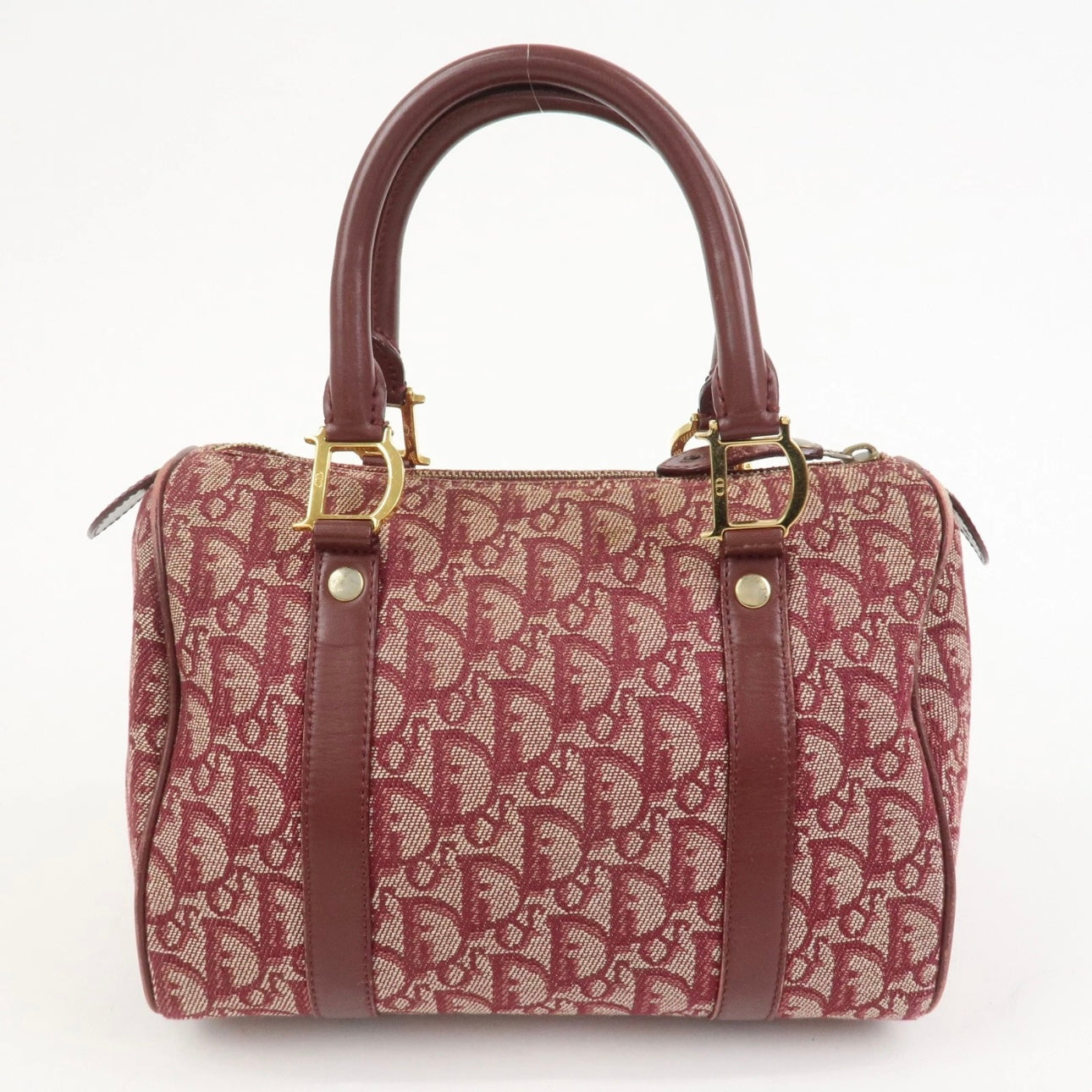 DIOR TROTTER BOSTON BURGUNDY BAG
