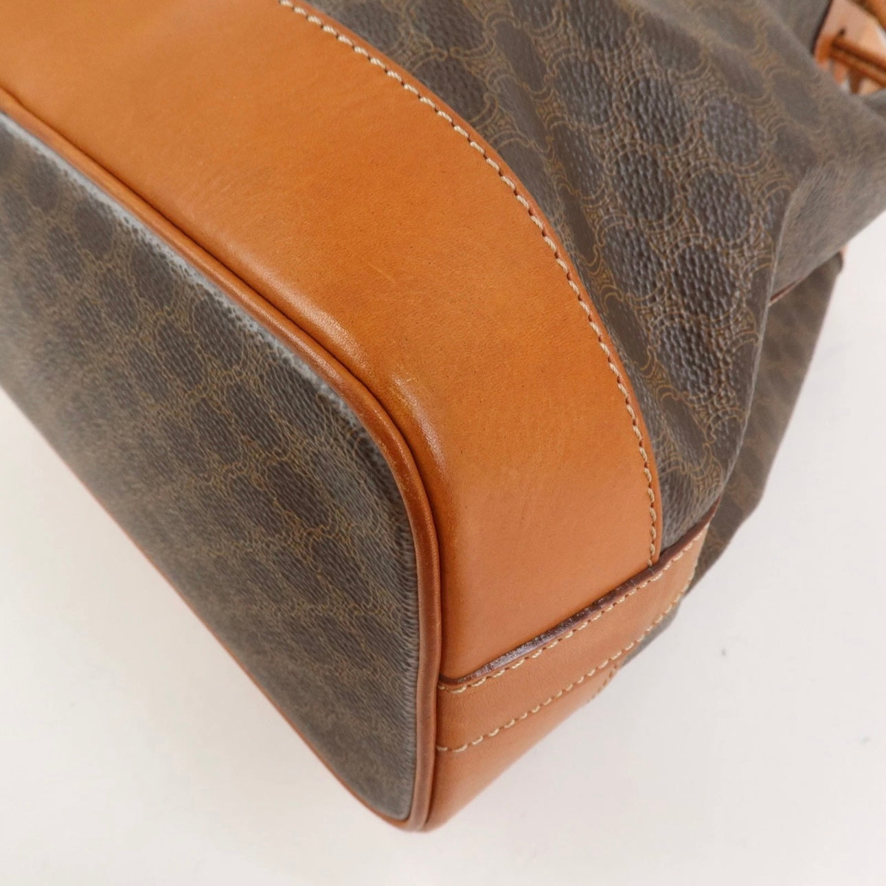 CELINE Macadam Bucket Drawstring Shoulder Bag