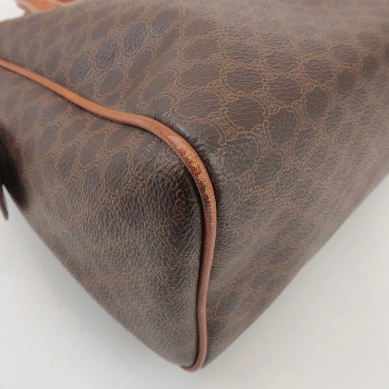CELINE Macadam Boston Bag Hand Bag Brown
