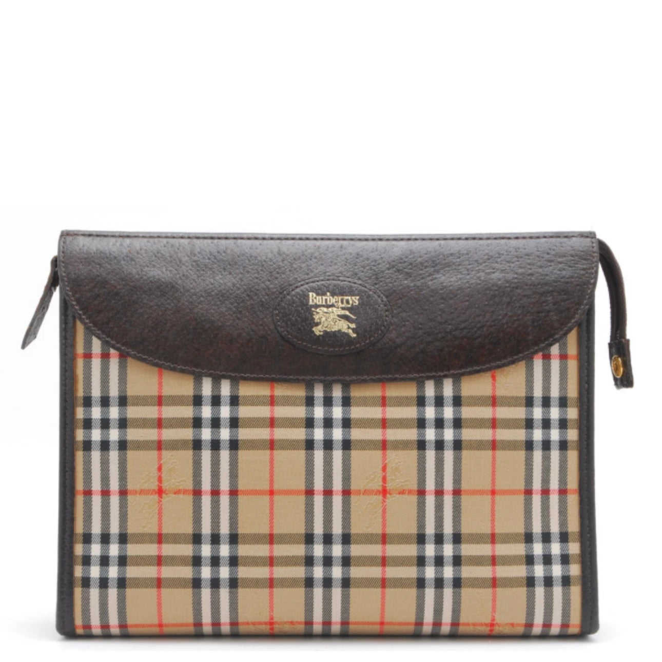 Burberry Nova Check Clutch - Beige, Canvas