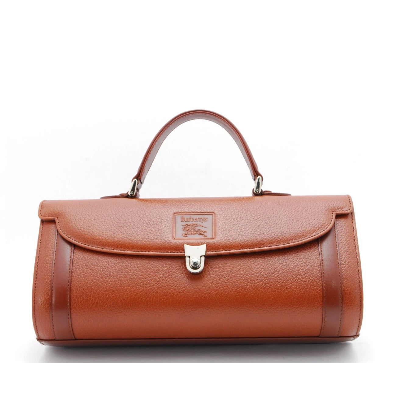 Burberrys Vintage Hand Tote Bag Leather