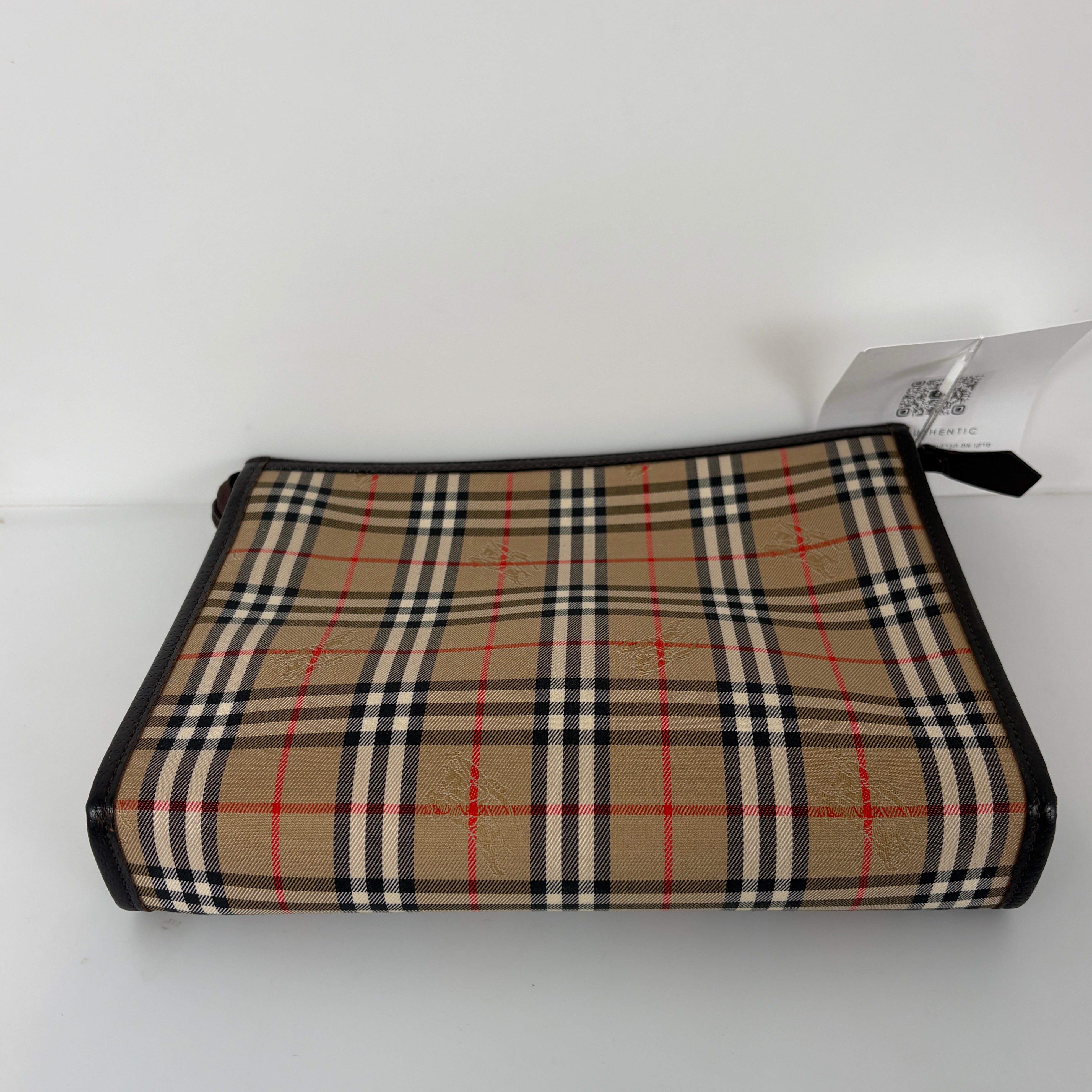 Burberry Nova Check Clutch - Beige, Canvas