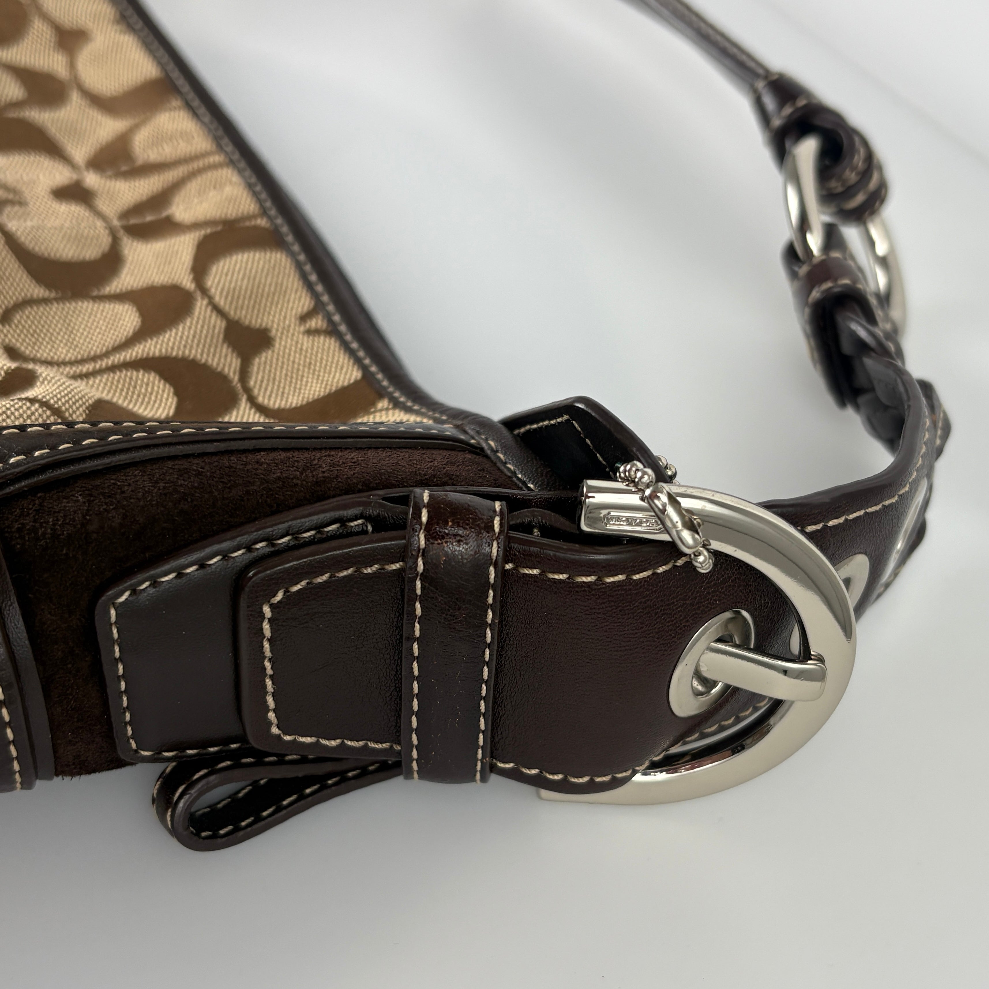 Coach Signature Brown Shoulder Bag