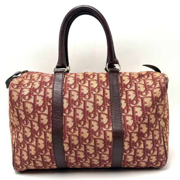 Christian Dior Trotter Boston Bag Burgundy