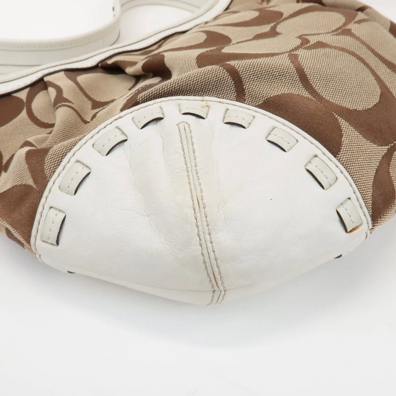 COACH Signature Canvas Leather Shoulder Bag