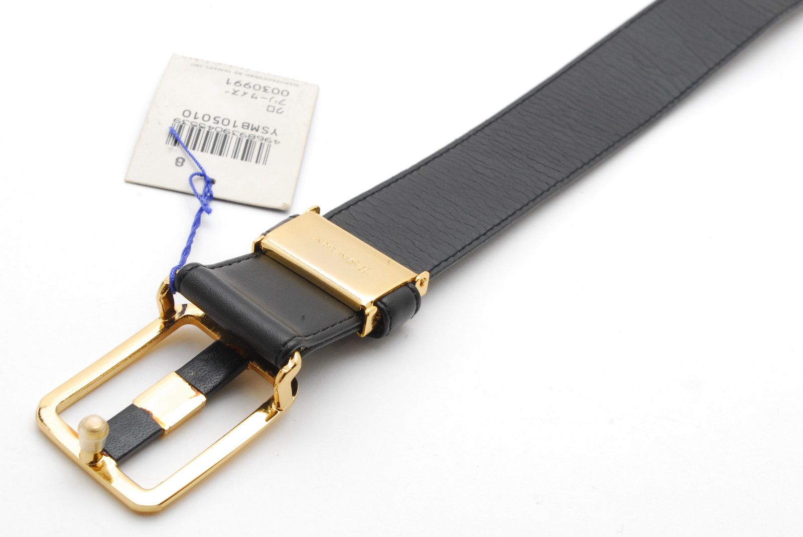 Saint Laurent Black Leather Belt