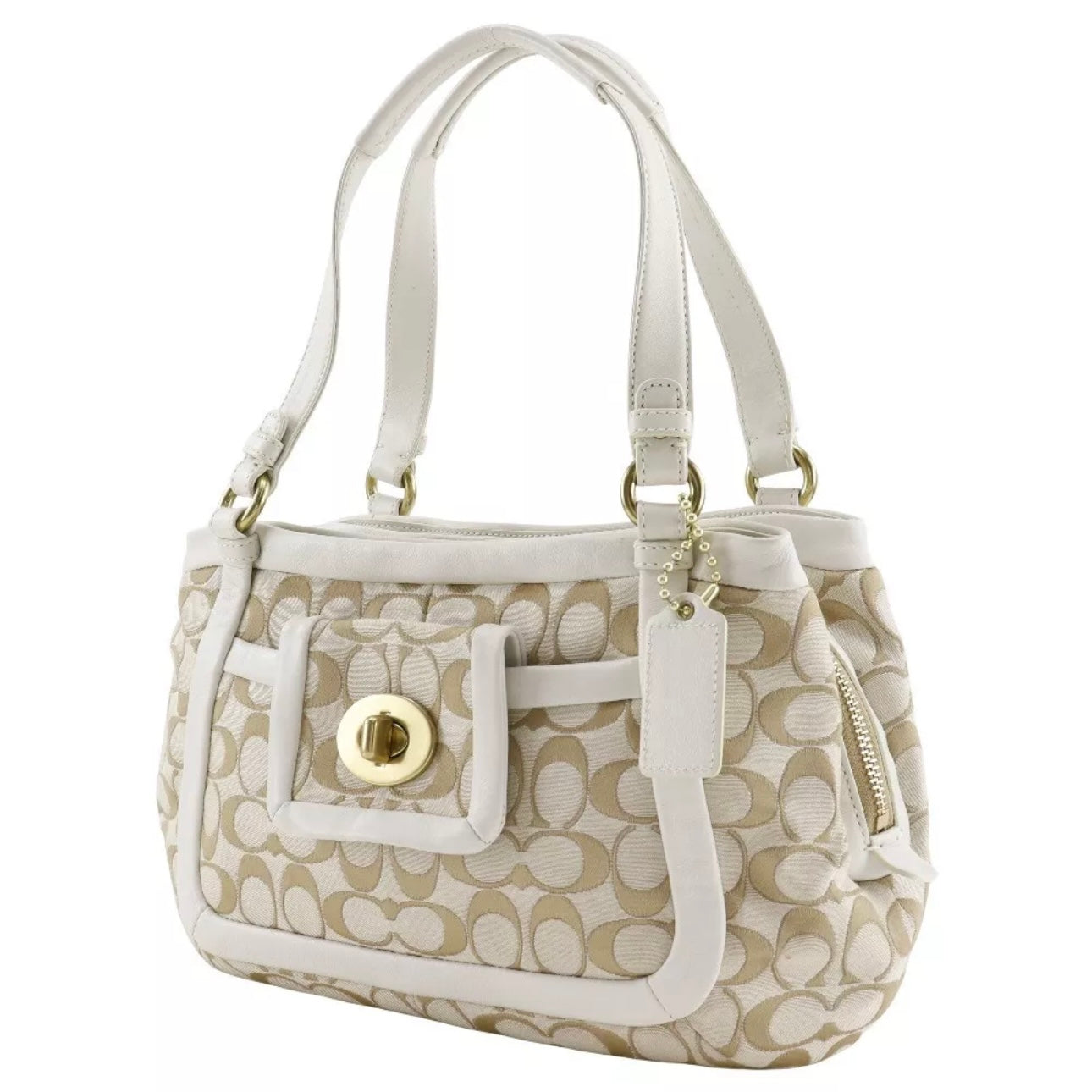 COACH Signature Tote Bag cricket beige canvas/leather