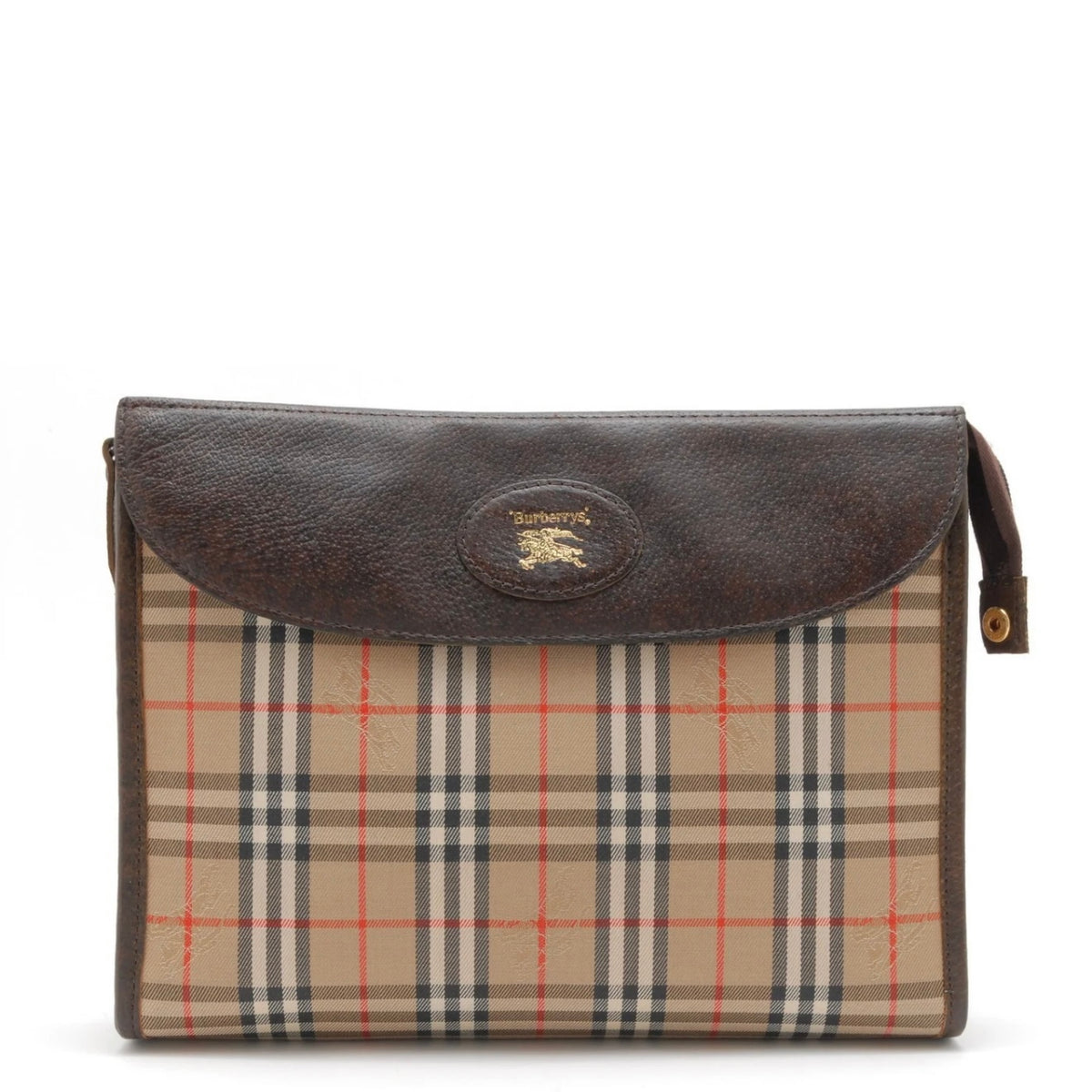 Burberry Nova Check Clutch Bag - Beige, Canvas