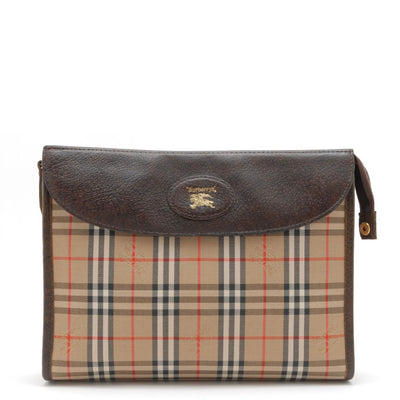 Burberry Nova Check Clutch Bag - Beige, Canvas