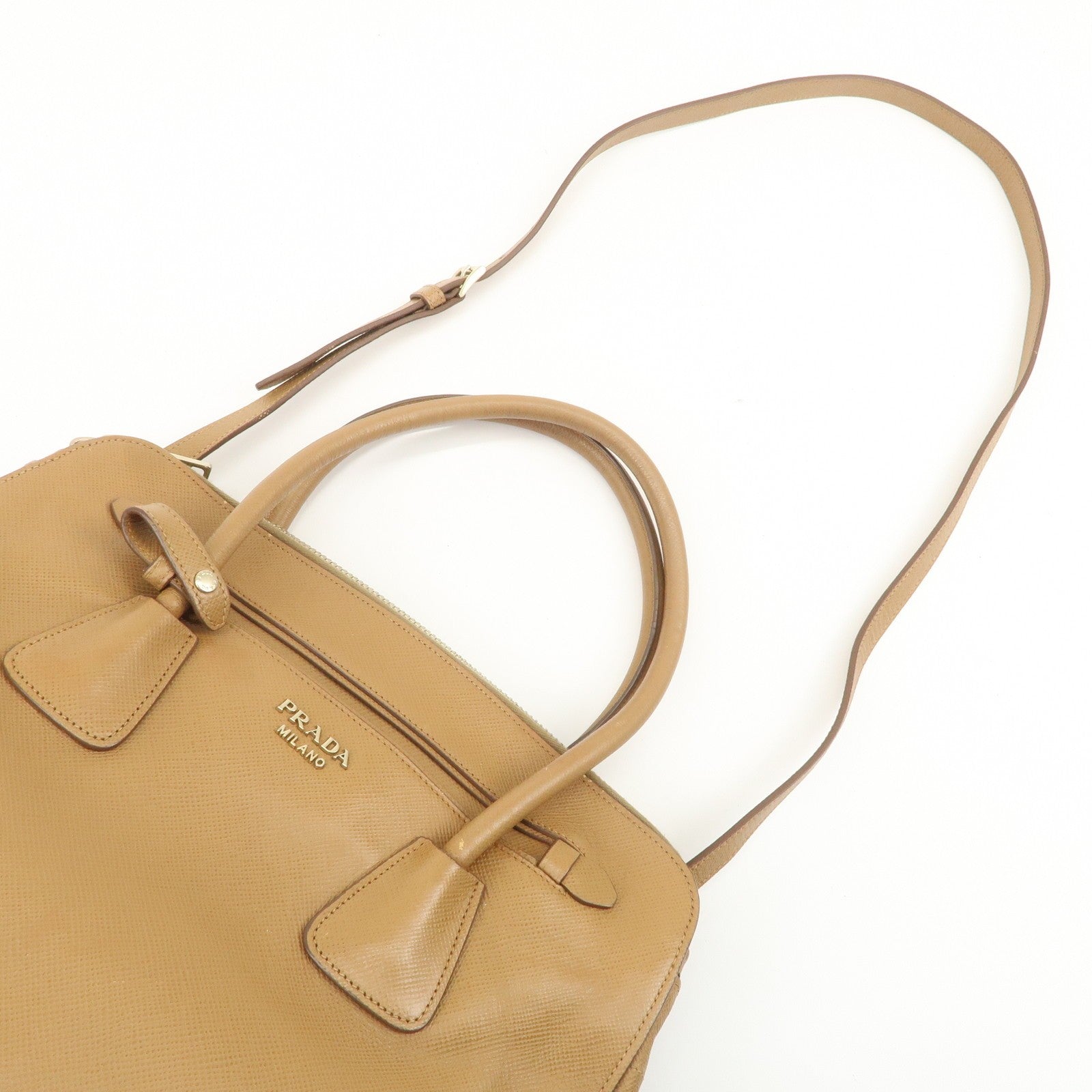 Prada Hand Bag - Light Brown, Leather