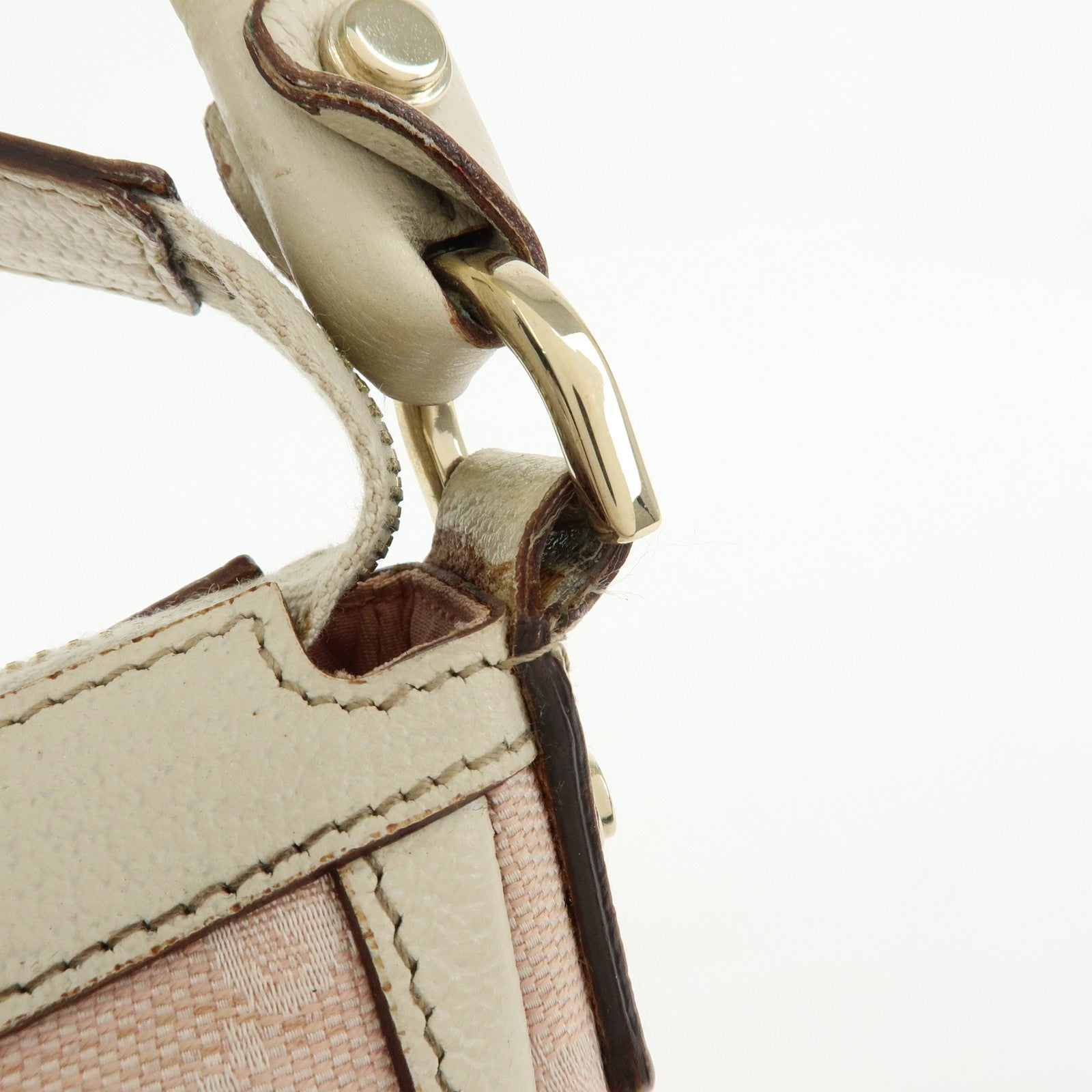 Gucci GG Canvas Shoulder Bag - Pink White, Canvas 