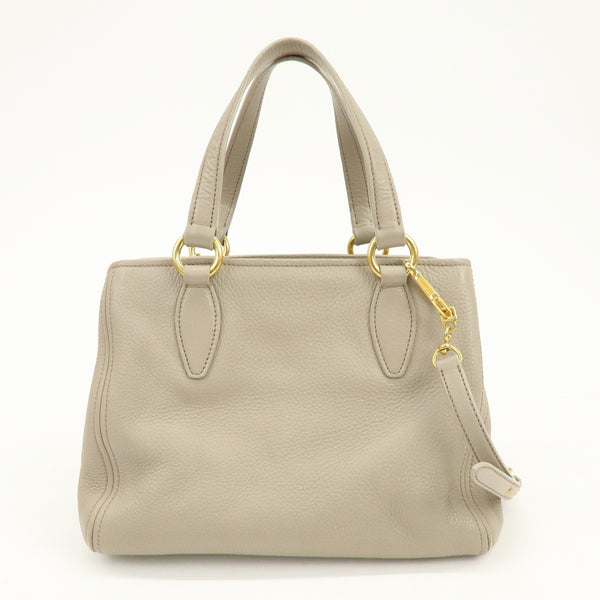 Miu Miu RN0757 Hand Bag - Beige, Leather 
