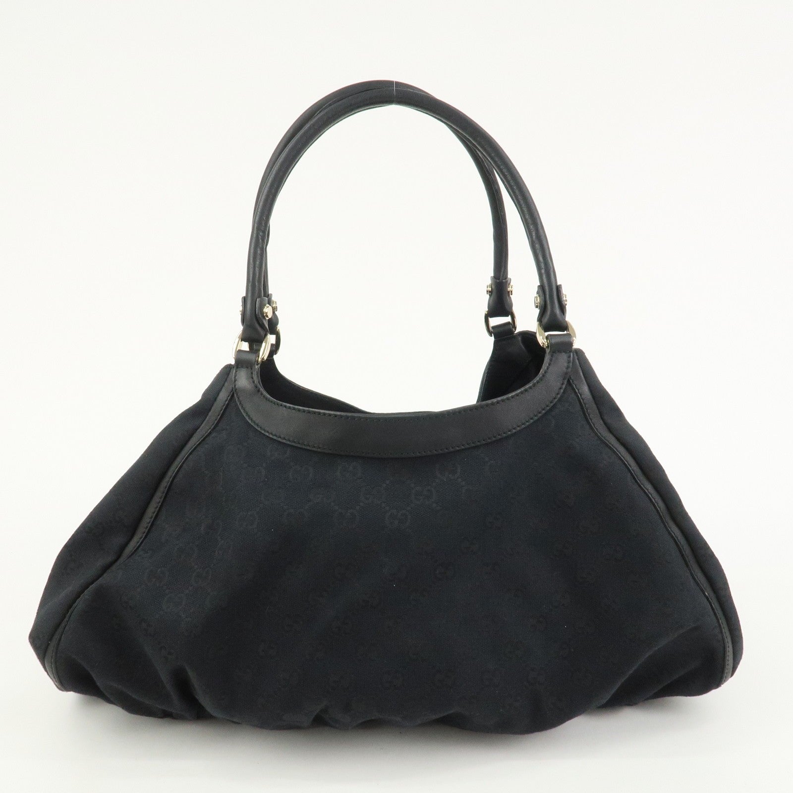 Gucci Abbey Shoulder Bag - Black, GG Canvas, Leather