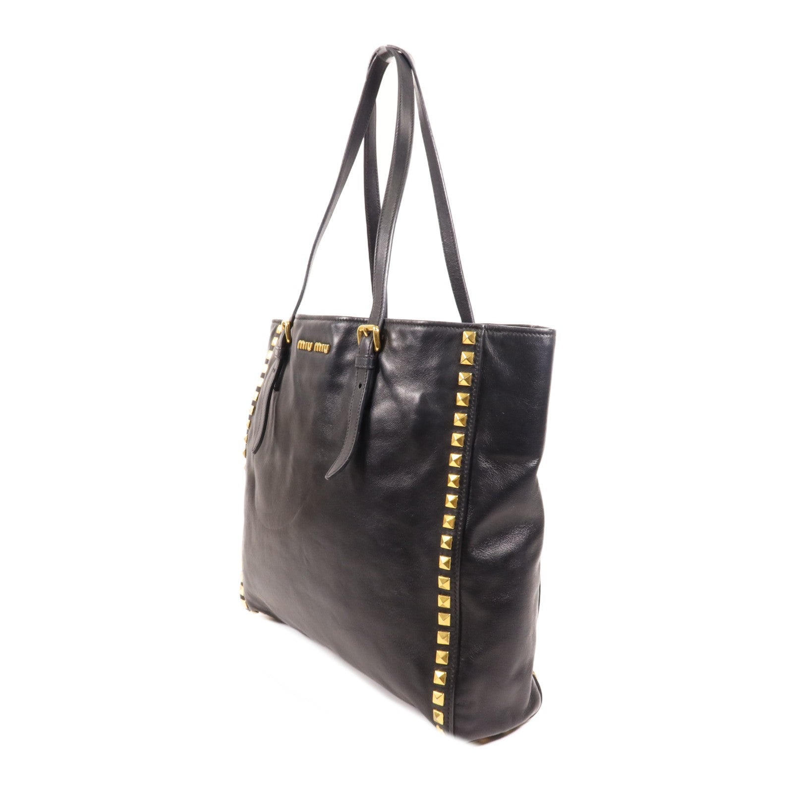 Miu Miu GHW Tote Bag - Black, Lambskin Leather 