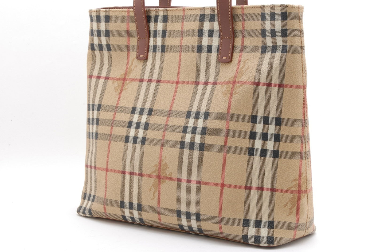 Burberry Nova Tote Bag - Beige, PVC Leather