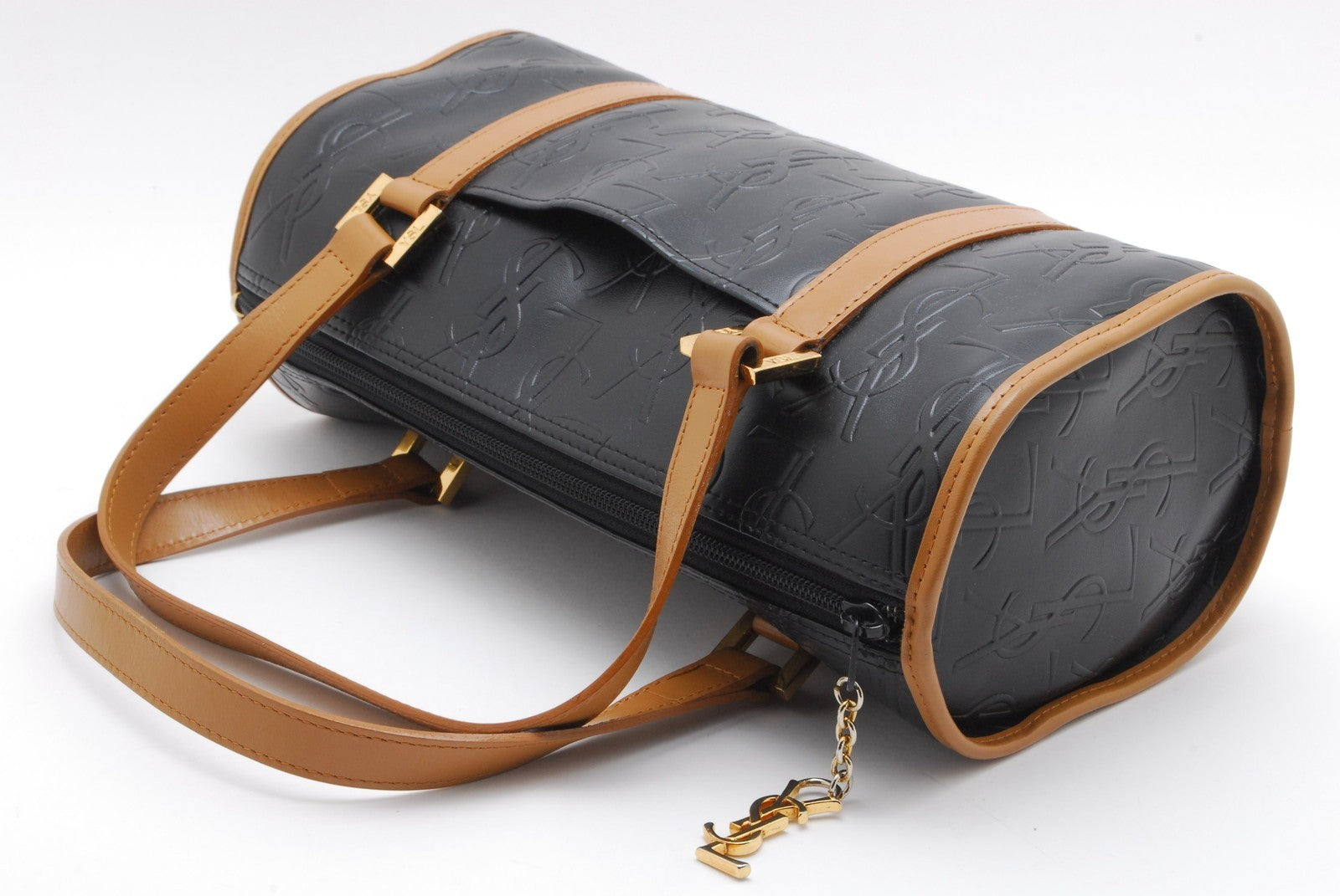 Saint Laurent Yves Shoulder Bag - Black Brown, PVC Leather