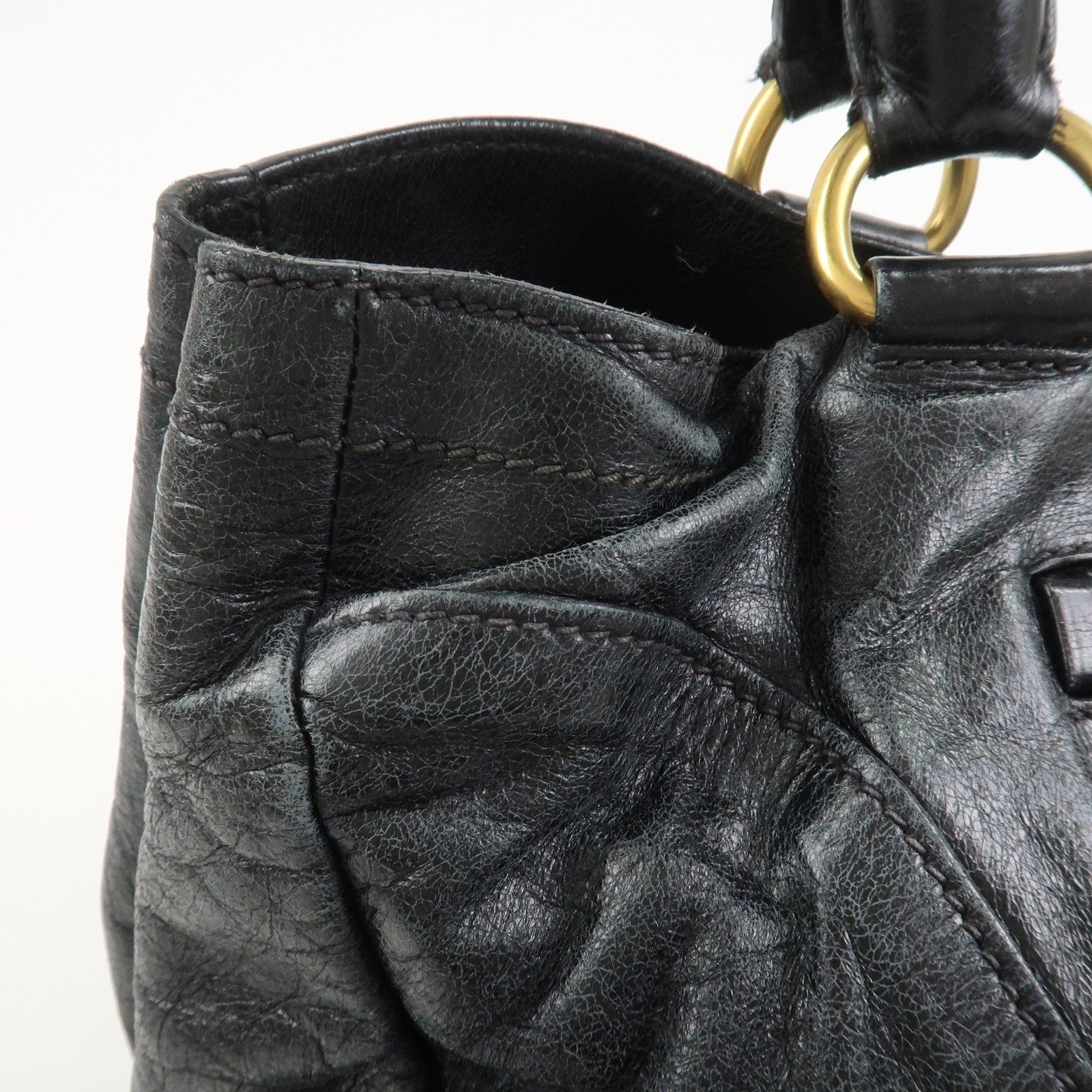 Prada Logo Tote Bag - Black, Leather