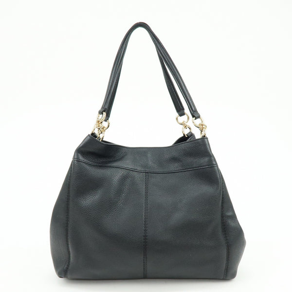 Coach Logo Shoulder Bag - Black, Leather