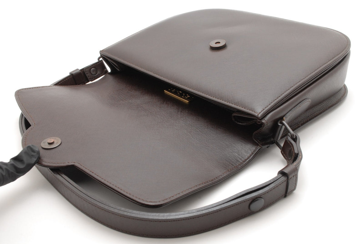 Yves Saint Laurent Cassandra Shoulder Bag - Brown, Leather