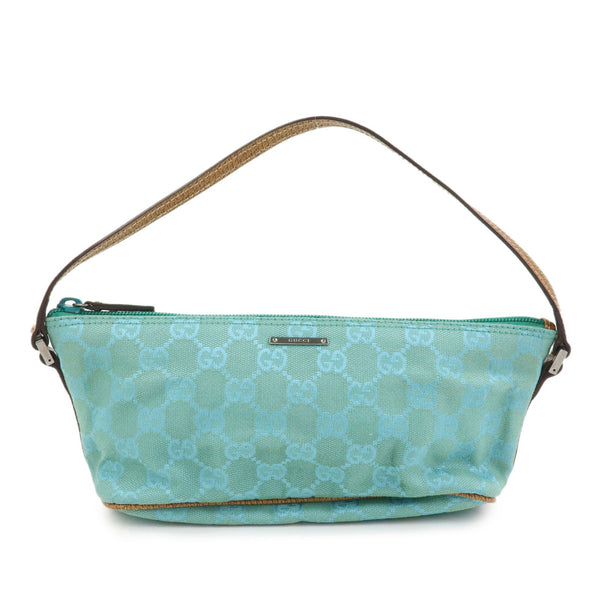 Gucci Boat Hand Bag - Light Blue, GG Canvas, Leather