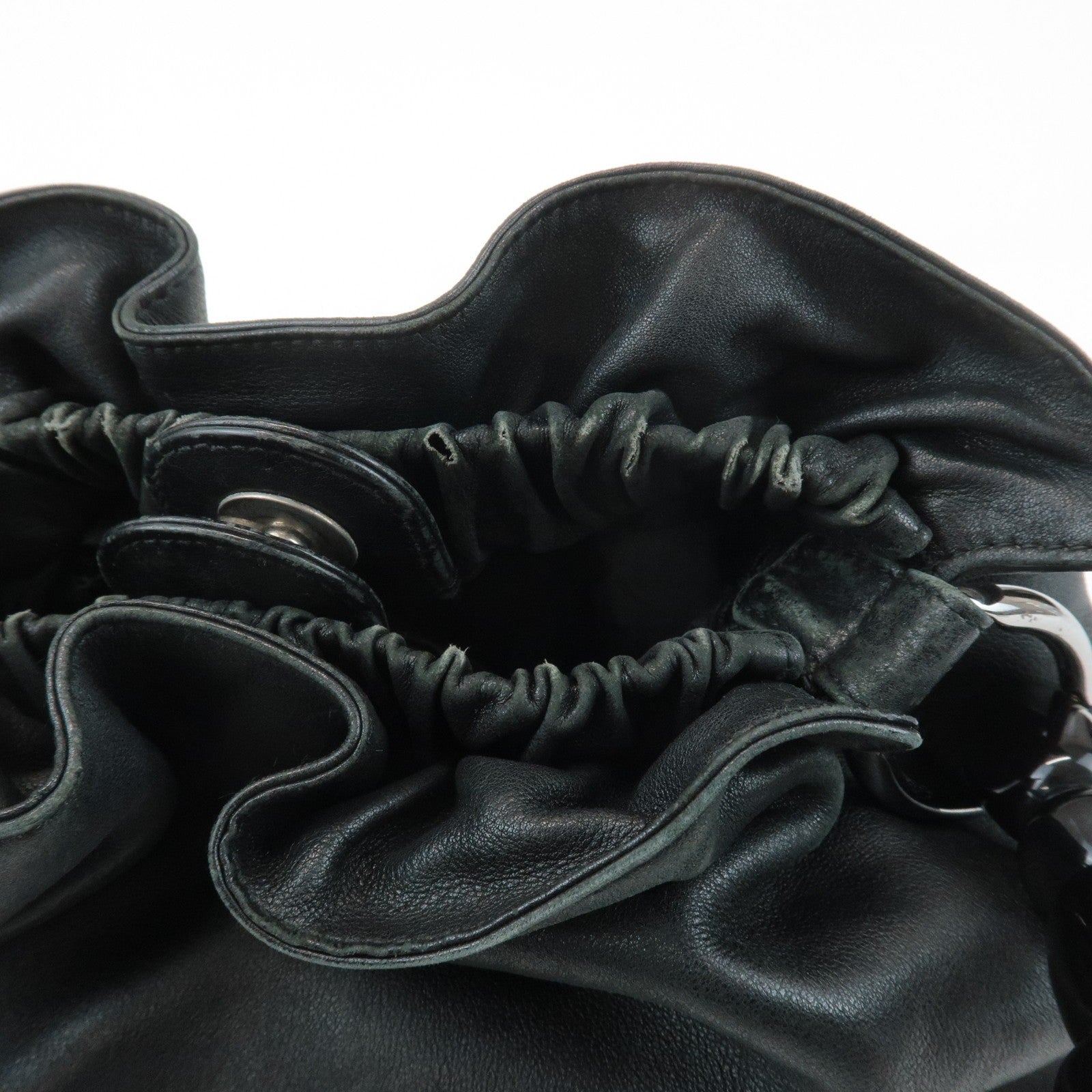 Christian Dior Maris Pearl Hand Bag - Black, Leather