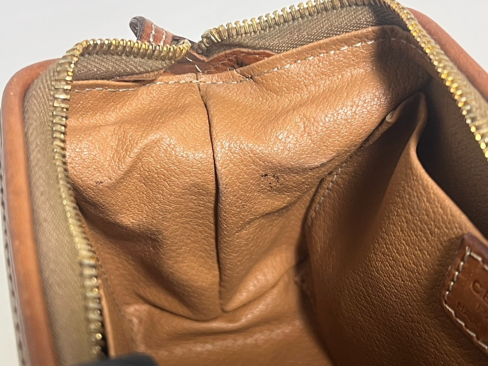 Celine C Charm Clutch Bag - Beige, PVC Leather