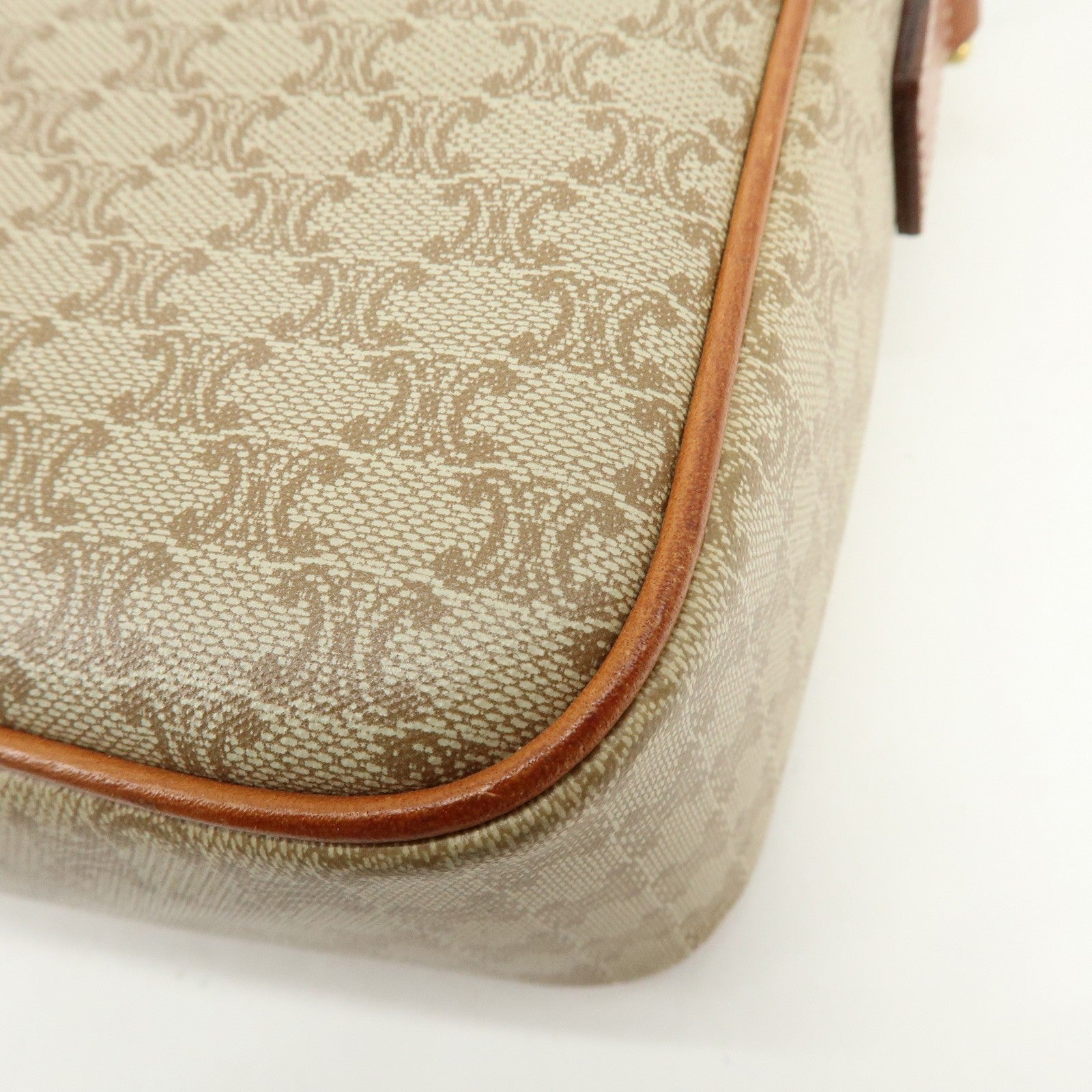 Celine Macadam Shoulder Bag - Beige, PVC Leather 