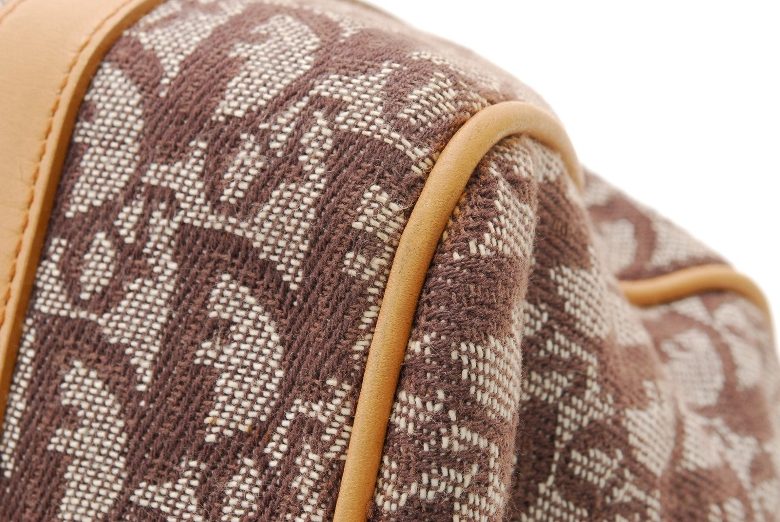 Christian Dior Trotter Mini Boston Handbag - Beige, Canvas