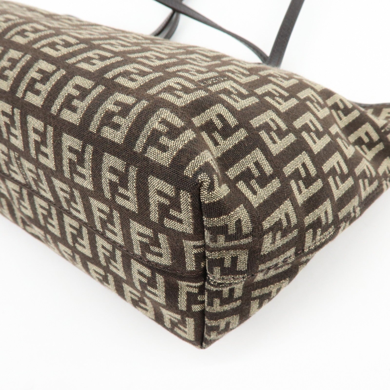 Fendi Tote Bag - Brown, Canvas and Leather